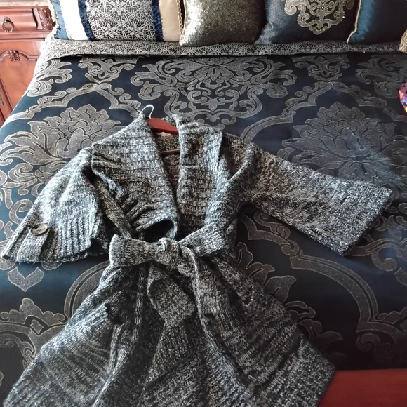 Karen Millen Gray Sweater Cardigan - Picture 2 of 4